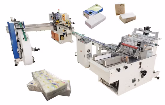Máquina empacadora de pañuelos de papel completamente automática
